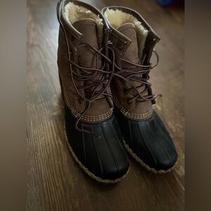L.L. Bean Men's Brown and Black Waterproof Boots